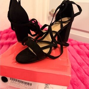 Elegant Black Strappy Heels